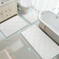 thumbnail image 3 of Findosom Bathroom Rugs Sets 4 Pcs with Toilet Lid Cover,U-Shaped Contour Toilet Mat,Non-Slip Machine Washable Absorbentb Rugs and Mats for Bathroom Floor Mats Microfiber Shaggy Bath Rug,White, 3 of 9
