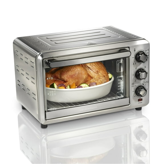 Hamilton Beach Sure-Crisp 6 Slice Countertop Toaster Oven with Sure-Crisp Air Fryer Function, Stainless Steel