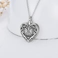 thumbnail image 3 of AOBOCO 925 Sterling Silver Heart Shape Butterfly Necklaces Cremation Jewelry for Ashes, Urn Necklace for Ashes Women Men, Cherish Memories Jewelry, 3 of 6