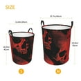 thumbnail image 5 of Fotbe Red And Black Abstract Skull Laundry Basket with Handles, Waterproof Large Laundry Hamper, Wash Bag for Corner Dorm, Rolling Laundry Basket with Handles-Small, 5 of 8