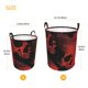 thumbnail image 3 of Fotbe Red And Black Abstract Skull Cesto de Ropa con Asas, Cesto Impermeable de Gran Capacidad, Bolsa de Lavado para Dormitorio, Cesto de Ropa con Ruedas y Asas-Small, 3 of 6