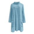thumbnail image 4 of UAYOTSE Long Sleeve Tops for Women Casual Turtleneck Pullover Fall Loose Tunic Thin Sweaters Knit Tops for Lady(A209-Sky Blue,L), 4 of 4
