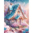 thumbnail image 1 of (XD016) Serie Paisaje Casa Flores Ensueño Diamante Parcial Resina Forma Especial 30*40CM, 1 of 9