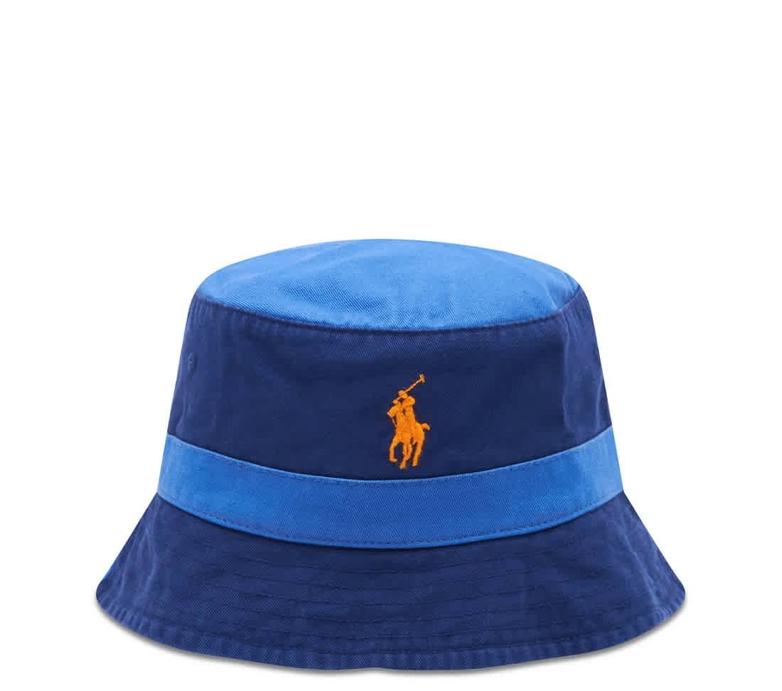 polo bucket hat navy blue