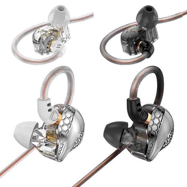 Auriculares intraurales BZINK H89 con cable y micrófono, paquete de 2