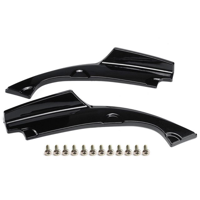 2PCs luz negro Anti arañazos coche parachoques trasero labio difusor divisor reemplazo para Hon Carevas Labio de parachoques trasero