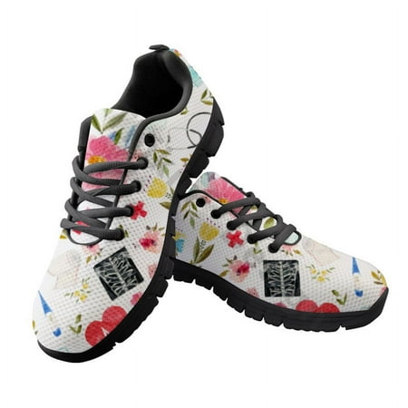 

ECG Pattern Nurse Shoes 2021 New Fashion Light MeshShoes Women Girls Casual Sneaker For Outdoor Walkingshoes Chaussures Femme