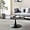 Black, variant on Tulip Table, 32" Round Dining Table with Metal Table Top and Metal Pedestal, Black Kitchen Table, Mid Century Small Dining Table for Dining Room, Kitchen, Small Space