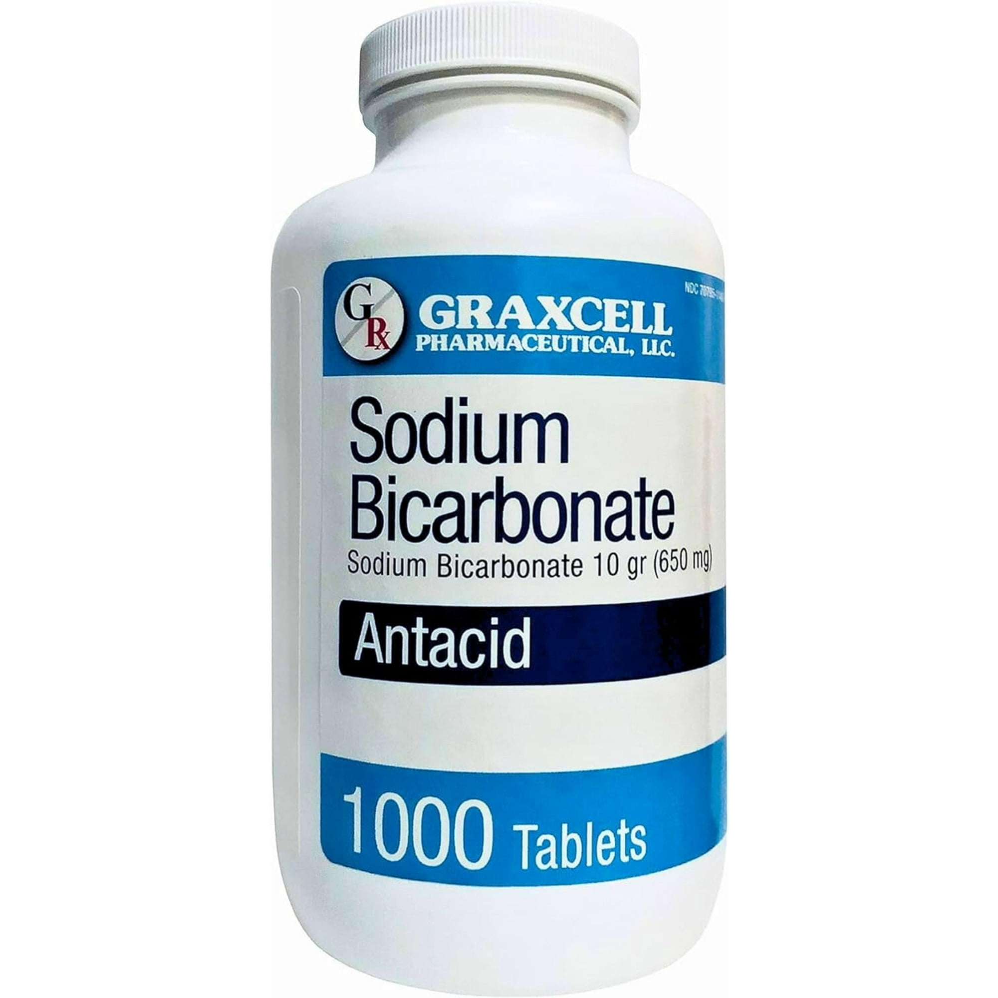 Graxcell Sodium Bicarbonate Tablets |USP 650mg (10 Grains) |Relief of Acid Indigestion, Heartburn, Sour Stomach & Upset Stomach | Kidney Health | 1000 Count
