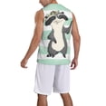 thumbnail image 2 of Naloa Cute Raccoon Basketball Jersey Reversible Men's Mesh Athletic Sports Shirts Training Practice S-4XLSmall, 2 of 6