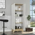 thumbnail image 4 of FM FURNITURE Zurich Engineered Wood Double Kitchen Pantry in Light Oak/White, 4 of 9