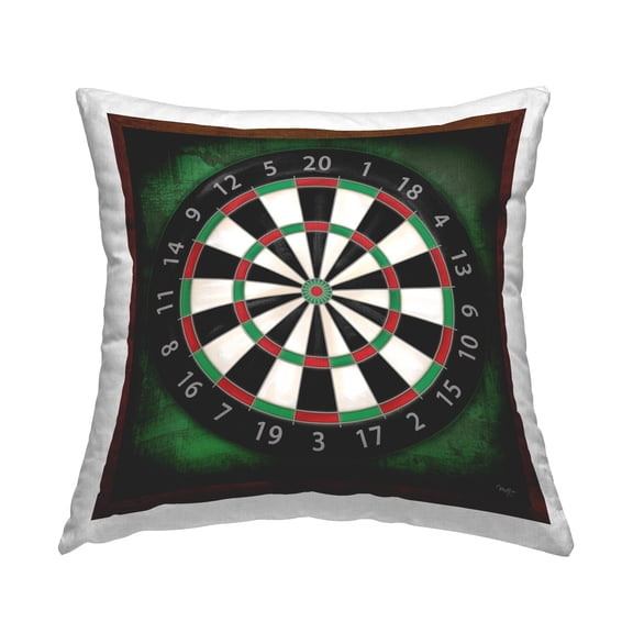 Stupell Industries Darts Game Target Decorative Printed Throw Pillow Design by Molly B.