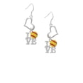 thumbnail image 2 of Delight Jewelry Love with Softball Open Heart French Earrings, 2 of 4
