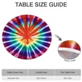 thumbnail image 6 of Colorful Rainbow Tie Dye Spiral Pattern Round Fitted Tablecloth with Elastic Edge,Dining Table Cover Waterproof,Outdoor Round Tablecloth for Camping,Dining,Indoor and Outdoor, 6 of 7