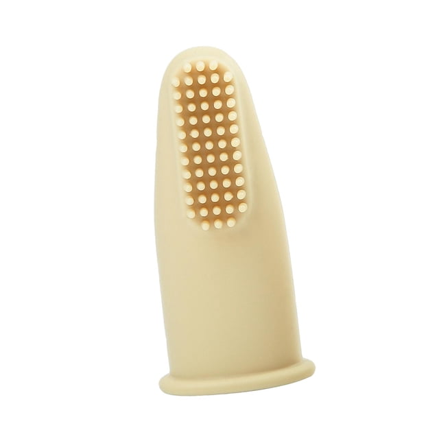 Toothbrush Children Clear Massage Oral Cleaning Massager Beige CUTICAT Cepillo de dientes de dedo