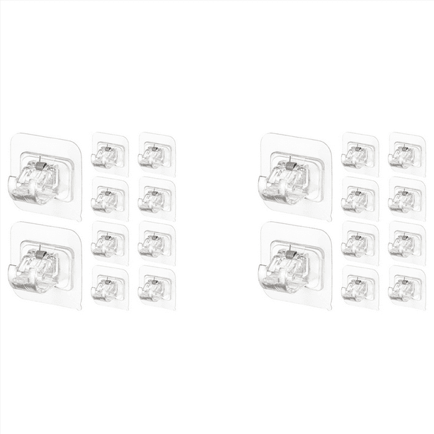 20PCS Self Adhesive Curtain Rod Holders No Drill Curtain Rods Brackets