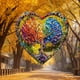 thumbnail image 1 of Atrapasol con Forma de Corazón Del Árbol de La Vida | Decoración Solar para Ventana | Colgante de Cristal Colorido | Regalo de Energía Positiva | Adorno de Pared para Interior y Exterior | Decoración, 1 of 6