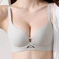 thumbnail image 3 of HBGVBA Seamless Bras for Women V Neck Thin Strap Wireless Bra Solid Color Breathable T-shirt Bra, 3 of 5