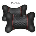 thumbnail image 2 of Car Headrest Pillow, Dienrx Elastic Ice Leather Headrest Double Leather Inner Liner Car Interior Headrest and Neck Guard, Pillow*1 Pair, 2 of 2