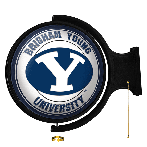 BYU Cougars: Original Round Rotating Lighted Wall Sign