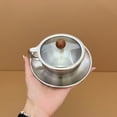 thumbnail image 3 of Shoreew Stainless Steel Coffee Cup And Saucer Set 300ml Double Wall Coffee Cup with Handles And Cover American Latte Cup Afternoon Tea Cup, 3 of 6
