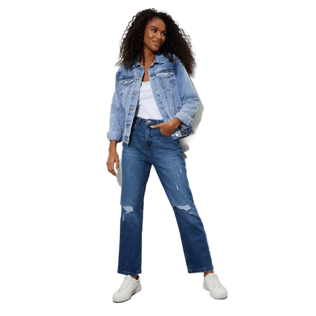 Dorothy Perkins - Vaqueros para Mujer (Auténtico Lavado Medio)