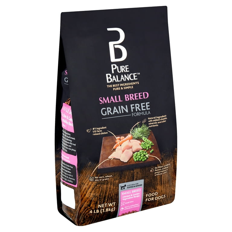 Pure Balance Small Breed Grain Free Formula Chicken Garden Vegetable Recipe Food for Dogs 4 lb Walmart