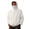 thumbnail image 3 of LWFFDAW Men's UPF 50+ Sun Protection Jacket Hooded with Mask Lightweight Long Sleeve Hooded Jackets Breathable Loose Hiking Athletic Jacket, 3 of 8