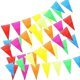 thumbnail image 1 of 50m Multicolor Pennant, Fabric Pennant Garland, Triangle Banner, Banner Flag, Outdoor Pennant 100 Pcs High-Quality, 1 of 5