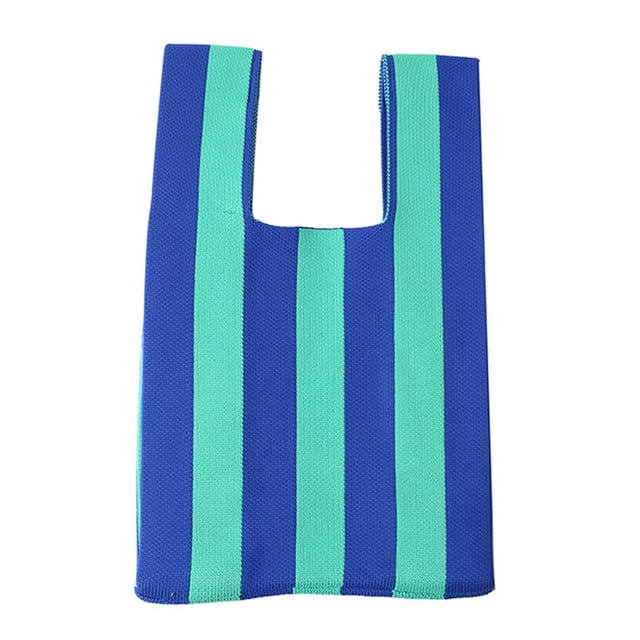 Sacs à Rayures pour Femme à Poignée Supérieure, Tricot Mode, Fourre-Tout Poignet Portable pour le Travail (Style 7)