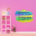 thumbnail image 3 of Fill the World With Sunshine Remember You Are The One Inspiring Quote Decal Wall Art Sticker Designs Vinyl Stickers For Home House Walls Rooms Windows Bedroom Decoration Size (12x12 inch), 3 of 3