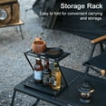 thumbnail image 4 of Outdoor Camping Cups Bowls Folding Storage Rack Aluminum Alloy 2-tier Storage Bracket Picnic BBQ Tableware Cookware Storage Rack Campsite Tools Shelf, 4 of 8