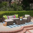 thumbnail image 2 of Puerta 4 Seater Wicker L-Shaped Sectional Sofa Set - Cushions Brown/Ceramic Grey, 2 of 8