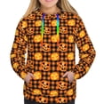 thumbnail image 4 of Hoodies for Women - pumpkins plaid halloween Comfrt Colour Drawstring Women'S Fashion Hoodies & Sweatshirts, Fall Outfits Clothes for Women 2024 Pullover with Kangaroo Pocket, 4 of 7