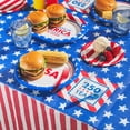 thumbnail image 5 of Way to Celebrate Patriotic Striped Lunch Paper Plates, 7", Red and White, 24 Count, 5 of 6