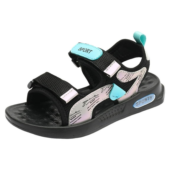 Staki Kids Sandals Child Kids Lightweight Casual Quick-Drying Sport Sandal(Silver,13 Little Kid)