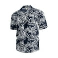 thumbnail image 3 of Eashery Mens Shirts Turndown Collar Blouse Mens Tops Summer Navy 4XL, 3 of 5