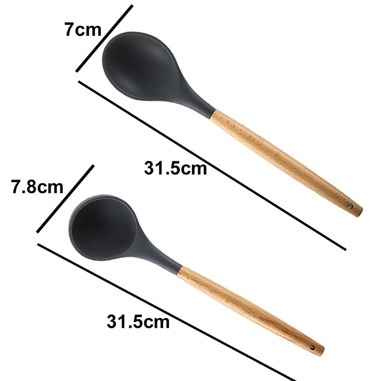 Pack of 2 Silicone Spatula, Non Stick Cooking Utensil Set Wooden Handle  Kitchen Turner for Baking Mi…See more Pack of 2 Silicone Spatula, Non Stick
