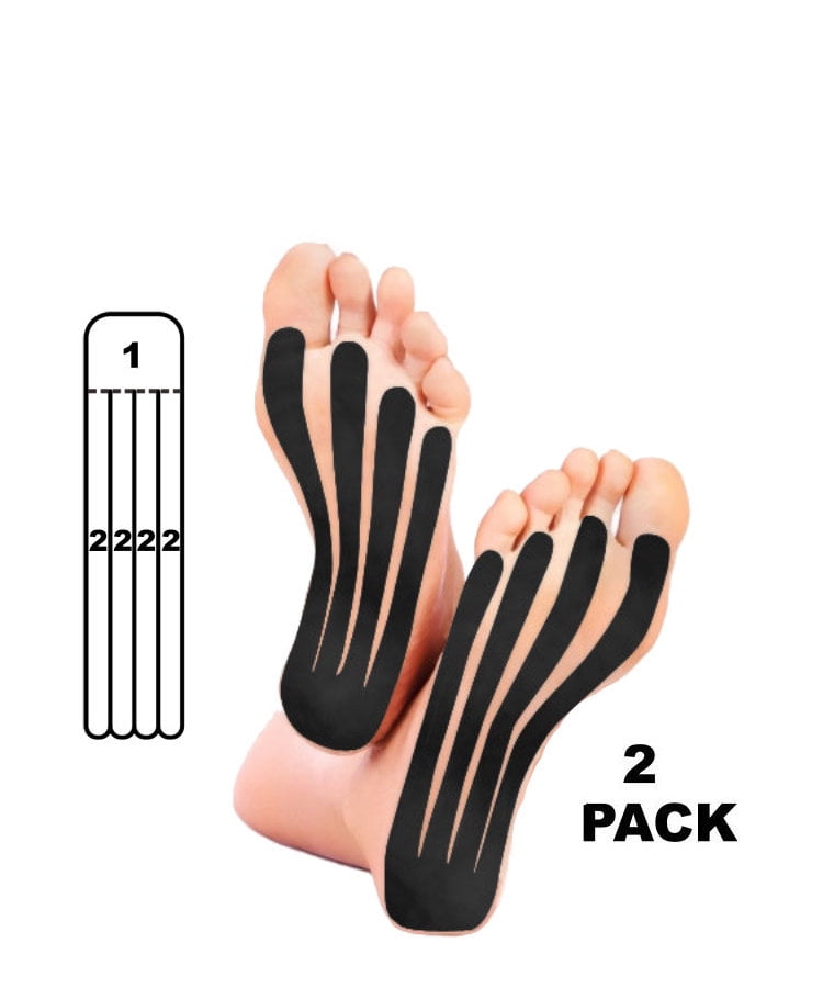 2Pack Kindmax Precut Foot Support Kinesiology Tape for Foot Pain