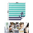 thumbnail image 4 of Anchor Turquoise Cloth Napkins Set of 6 Reusable Dinner Napkins, Modern Navy Blue White Striped Nautical Cocktail Napkin Washable Table Napkins for Wedding/Holiday Party/Baby Shower 20"x20", 4 of 7