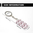 thumbnail image 3 of Wukai Cherry Blossoms Print Rectangular Metal Keychain: Sleek and Durable Key Ring for Securely Holding Keys Perfect for Everyday Use, 3 of 5