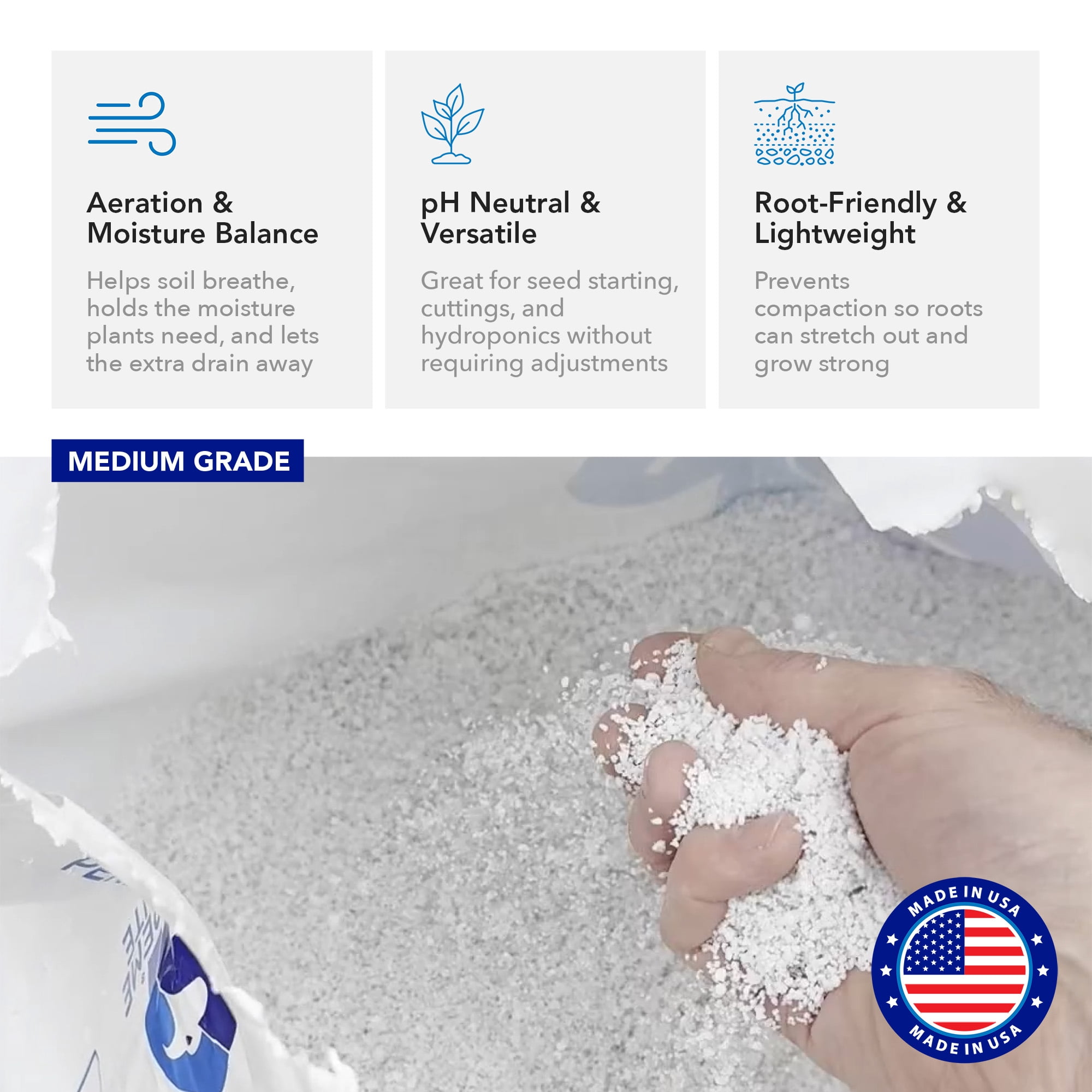 Supreme Perlite Super Coarse Horticultural Perlite for Potting Soil Mixes, 4 Cu Ft Bag
