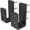 2 Pack-6mm, variant on Door Barricade Brackets for Wood, U-Shaped Security Brackets for Door Reinforcement, Industrial Metal U Bracket for Shed, Gate & Basement Hardware