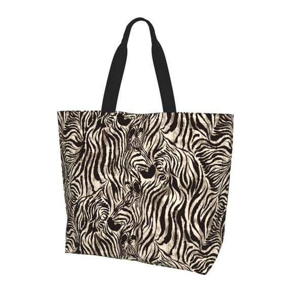 Yiaed Leopard And Zebra1 Print Handbag for Women Tote Purse Shoulder Bag Large Fashion Hobo Purse Handbag Shopping Tote