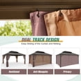 thumbnail image 5 of COOS BAY 12x16 Hardtop Gazebo Double Galvanized Steel Roof Canopy, Outdoor Aluminum Frame Permanent Pavilion with Privacy Curtains and Netting for Deck, Patio, Lawn and Backyard, 5 of 6
