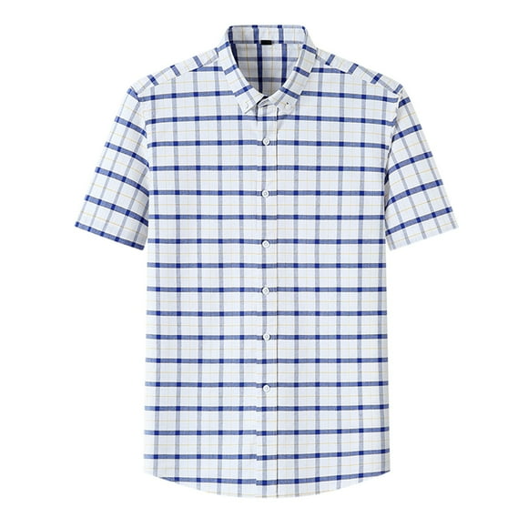 Cathalem Mens Vintage Bowling Shirts Short Sleeve Cuban Collar Shirt Summer Beachwear,Silver XXL