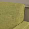 thumbnail image 4 of Noble House Augustine Mid Century Modern 3 Seater Fabric Sofa, Muted Green, 4 of 10
