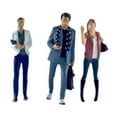 thumbnail image 3 of 3 figuras de personas a escala 1/64, mini figuras de hombre de negocios y secretaria para Photo Pro Blanco gris y rosa, 3 of 9