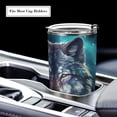 thumbnail image 5 of SKYSONIC Wolf Tumbler Stainless Steel Double Wall Vacuum Reusable Insulated Mug with Straw and Built-in Coaste for Cold and Hot Beverages, 20oz, 5 of 7