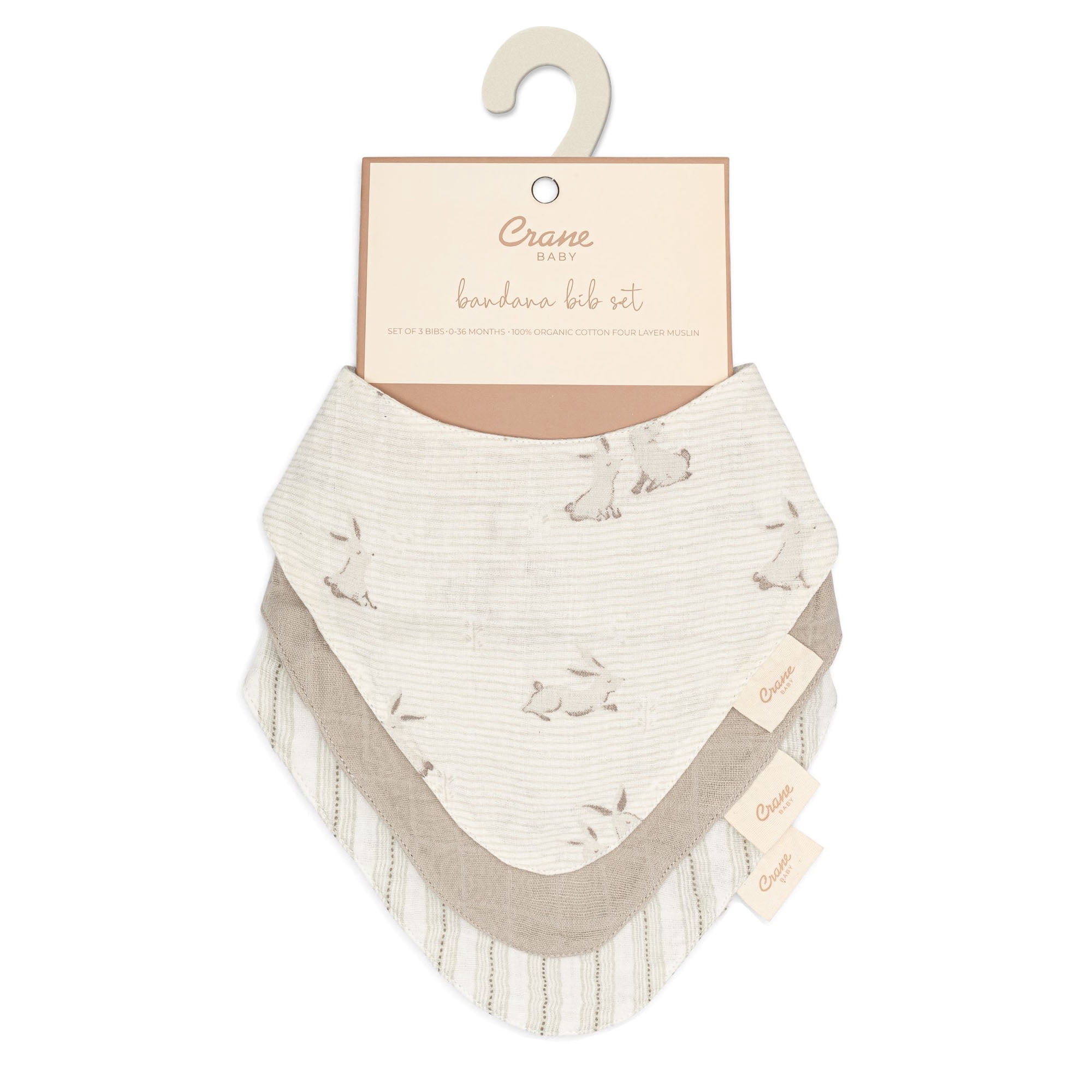 Crane Baby 0-36 Months Bandana Bib Set 1 ea